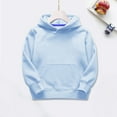 thumbnail image 4 of QITESHIPIN Kids Fleece Lined Pullover Hoodie 100% Cotton Long Sleeve Thick Warm Solid Color Winter Sweatshirt BU2,18-24 Months, 4 of 4