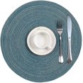 thumbnail image 4 of 38cm Woven Round Placemats Heat Insulation Non Slip Braided Cotton Dinner Table Gift, 4 of 5