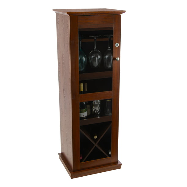 Atlantic Herrin Locking Bar Cabinet, Mini Liquor Cabinet
