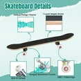 thumbnail image 4 of 31'' Complete Skateboard 7 Layer Canadian Maple Double Kick Deck Skateboards drawn pineapple succulent Skate Board for Beginner Adult Gifts, 4 of 5