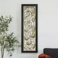 thumbnail image 2 of DecMode Gold Metal Scallop Ribbon Abstract Wall Decor with Black Frame, 2 of 7