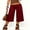 Claret, variant on Fold Over Gaucho Pants for Women Foldover Solid Flowy Capri Pants Y2k Wide Leg Yoga Culottes