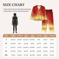 thumbnail image 6 of Junzan Red Gold Glitter Print Womens Pajama Sets,Long Sleeve Button Down For Women Pjs 2 Piece, 6 of 9