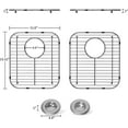 thumbnail image 3 of EcoNesxp 2-Pack Stainless Steel Kitchen Sink Grates with Rear Drain 11-Inch Sink Protector, 3 of 5