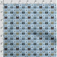 thumbnail image 3 of Soimoi Dog Print, Poly Taffeta Fabric, Decor Sewing Fabric by The Yard 56 Inch Wide, Decorative Fabric for Outdoor Upholstery, Umbrellas and Home Accents, Light Blue, 3 of 5