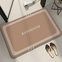 Diatomaceous Earth Bath Mat | Super Absorbent Quick-Dry Bathroom Rug | Non-Slip Rubber Backing | Washable Shower Floor Mat for Bathtub & Shower Room | Modern Style | 16X24 Inches