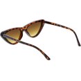 thumbnail image 4 of Women's Small Thick Cat Eye Sunglasses Neutral Colored Flat Lens 51mm (Tortoise / Amber), 4 of 4