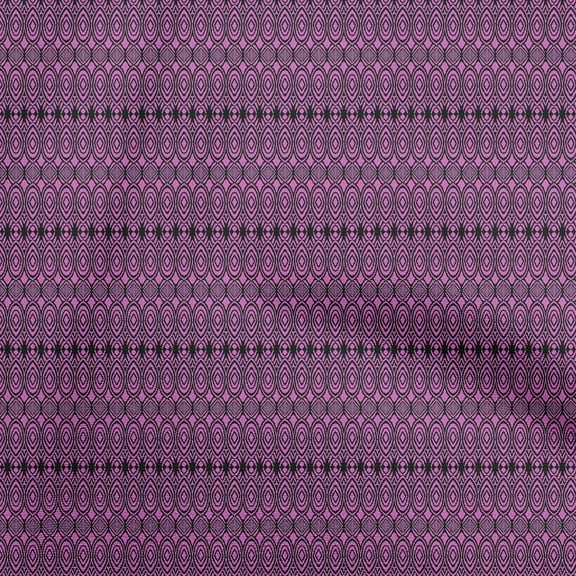 oneOone Velvet Purple Fabric Flame Stitch Diy Clothing Quilting Fabric Print Fabric By Yard 58 Inch Wide