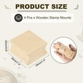 thumbnail image 2 of Uxcell 35x35mm Wooden Stamp Block, 4 Pcs Blank Rubber Stamp Mounts Wooden Rubber Stamp Handle Hard Wood Blocks Beech Wood for Stamp Making DIY Crafting, Wood Color, 2 of 6