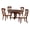 Brown, variant on Pemberly Row 5-Piece Round/Oval Wood Extendable Dining Table Set in Brown