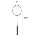 thumbnail image 4 of Hey! Play! Badminton Set Complete Outdoor Yard Game with 4 Racquets, Net with Poles, 3 Shuttlecocks and Carrying Case for Kids and Adults, Multi-Player, 4 of 6