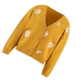 thumbnail image 2 of Qarigey Pelusas Suéter de mujer Patrón de flores de invierno Estampado de manga larga Cuello en V Transpirable Lavable Casual Elegante Suéteres para Prendas para la parte del cuerpo Amarillo SG Qarigey AP012615-04, 2 of 6