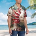 thumbnail image 5 of Goofa Colorful Axolotl Underwater Hawaiian Shirt for Men, Unisex Summer Beach Casual Short Sleeve Button Down Shirts,Aloha Tropical Floral print shirt-Medium, 5 of 9