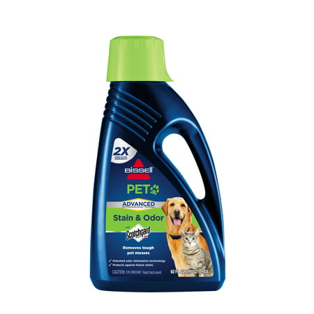 BISSELL 2X Pet Stain and Odor Advanced - Full Size Carpet Cleaning Formula, 62 oz, (Best Carpet Cleaner To Remove Pet Urine)