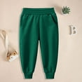 thumbnail image 2 of CAICJ98 Fleece Toddler Boys Girls Sweatpants Kids Joggers with Pocket Soft Cotton Joggers for Boys Girls (Dark Green,5-6 Years), 2 of 4