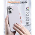 thumbnail image 2 of KOMI Designed for iPhone 16 Case,Shockproof Liquid Silicone Protective Phone Case with Soft Anti-Scratch Microfiber Lining Ultra Slim Drop Protection Phone Cover 6.1 inch Morandi Pink, 2 of 5