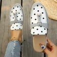 thumbnail image 2 of SuTry Women's Polka Dot Mules Slip On Color Block Round Toe Platform Adjustable Strap Comfortable Casual Walking Half Shoes(39), 2 of 9