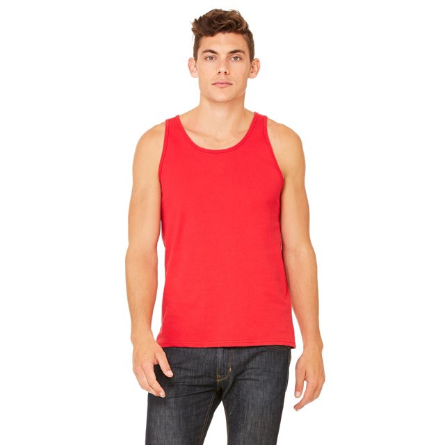 The Bella + Canvas Unisex Jersey Tank Top - RED - S