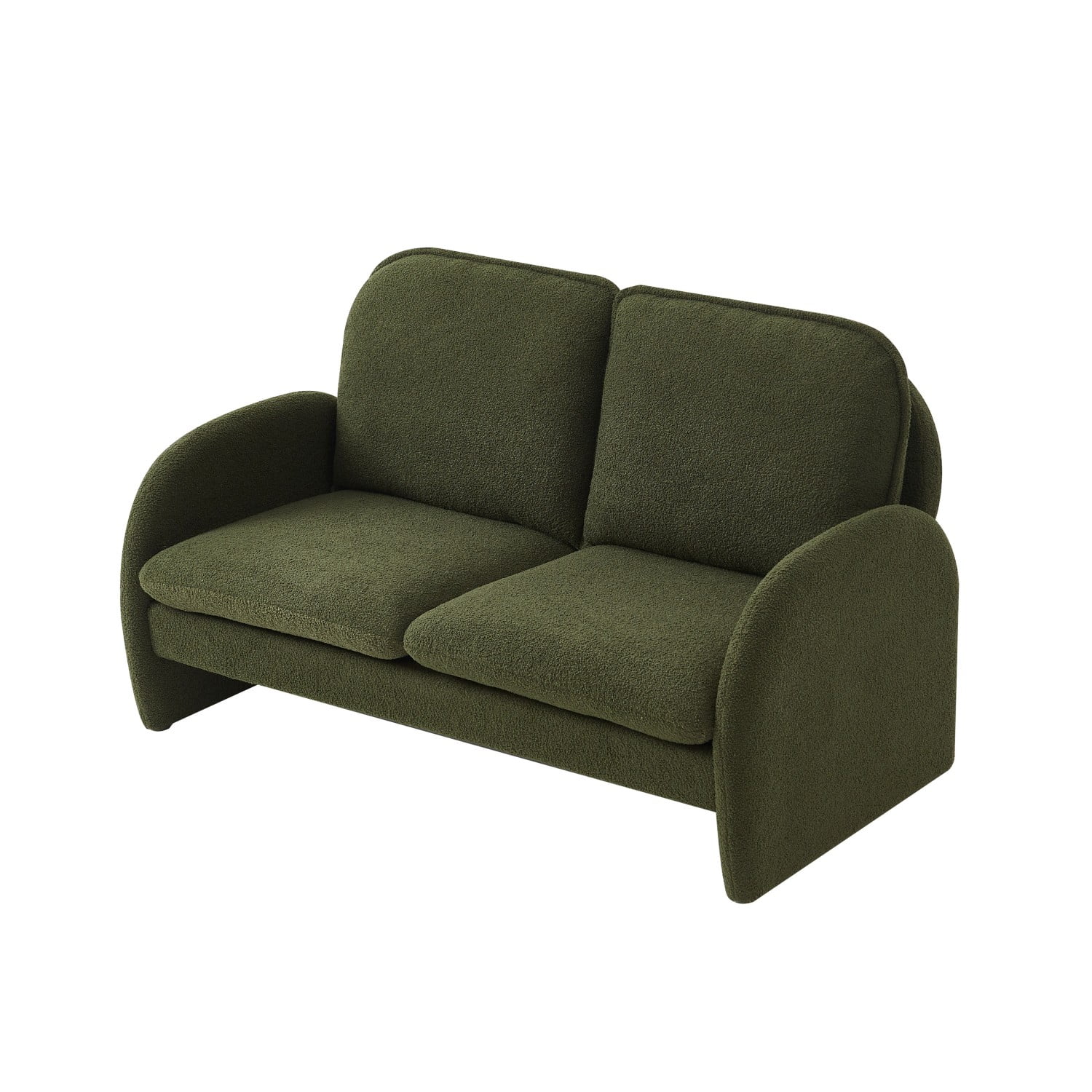 Gewnee 59" Loveseat Sofa Small Couch for Living Room, Sherpa Fabric Upholstered Loveseat Sofa Couch, Small Loveseat Sofa for Apartment, Bedroom