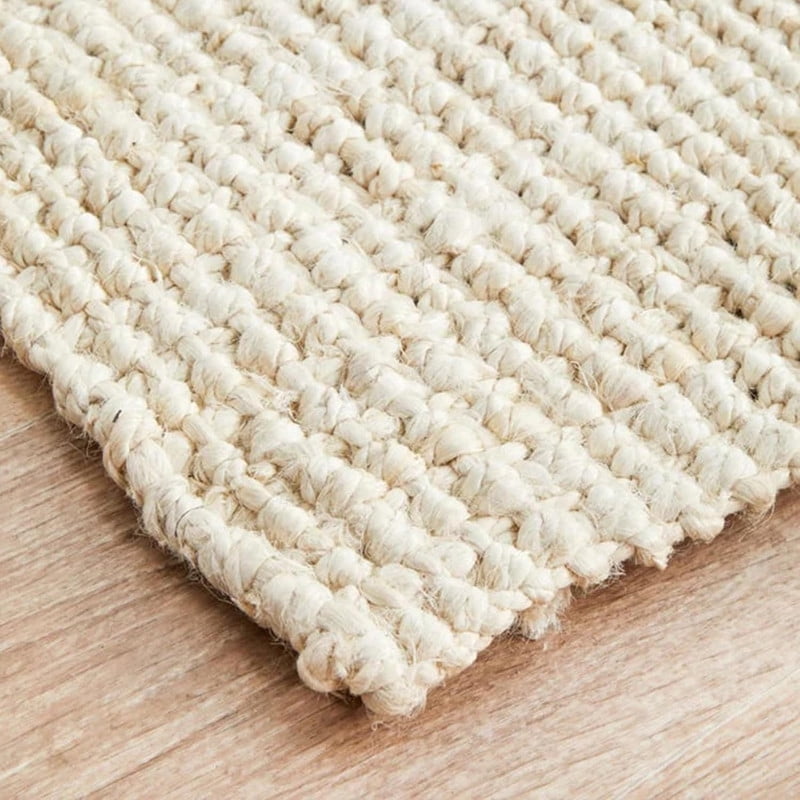 Delara Premium Handwoven 100% Jute Area Rug (3' x 5'), Natural Fiber Boucle Design, 0.25" Thick – Durable Rug for Living Room, Bedroom & Entryway