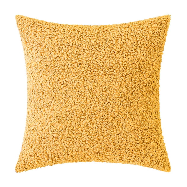 Sofa Vama Ropa de Cama Funda de cojín decorativa de imitación rizada, suave y con cremallera, acogedora, para el hogar, la sala de estar, el sofá, el dormitorio, la cama. for Navideño