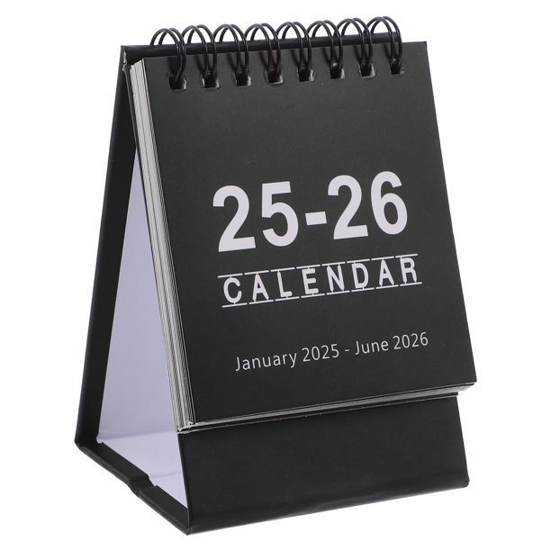 Mini calendario de escritorio, Mini calendario de pie, calendario de escritorio pequeño, calendario de escritorio con tapa de pie para el hogar, oficina, escuela, calendario anual