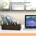 thumbnail image 3 of Prosumer's Choice Multi Device Charging Station Wood - Desktop Organizer with Holder for Multiple Phones - Elegant Wooden Desk Accessories - 6 Device Charging Station for Work from Home and Office, 3 of 7