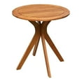thumbnail image 1 of Pemberly Row 27" Round Contemporary Eucalyptus Outdoor Coffee Table in Natural, 1 of 11