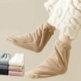 thumbnail image 2 of Snuggly Fleece Home Sleep Socks for Women Older Adults and Mothers Fall Winter Thick Thermal Plush Slipper Socks Hosiery, 2 of 8