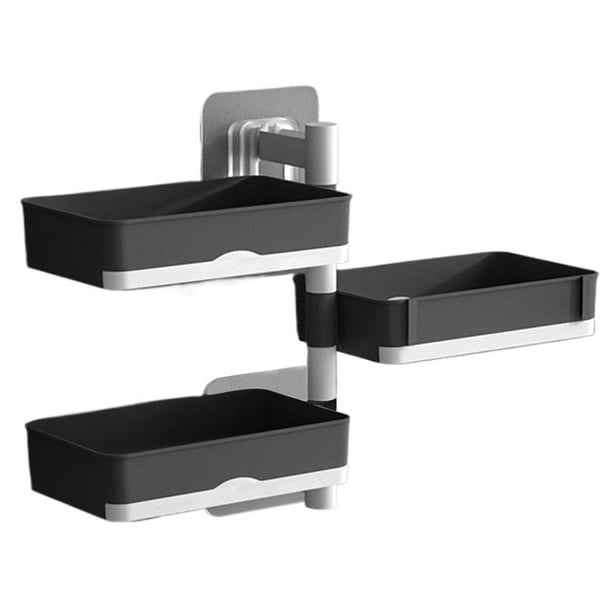 Soporte giratorio multicapa for jabón, montaje en pared, drenaje rápido for ducha, baño, dormitorio, cocina