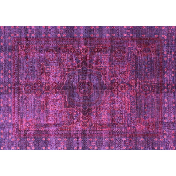 Ahgly Company Indoor Rectangle Oriental Pink Modern Area Rugs, 4' x 6'