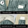 thumbnail image 6 of Dazajoo Long Womens Winter Coat Fleece Lined Sherpa Quilted Puffer Jackets with Hood Zip Up Thicken Warm Coats,Mint Green,S, 6 of 10