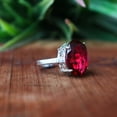 thumbnail image 3 of Ruby Gemstone Ring, 925 Silver Ring, Prong Setting Ring, Minimalist Ring, Oval Cut Gemstone, Bohemian Ring, Unisex Jewelry, Spiritual Ring**, 3 of 9