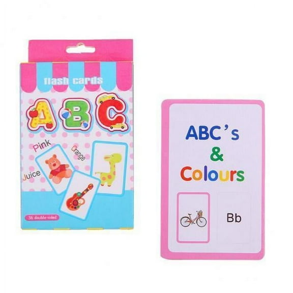 Tongina 6xEnglish Flash Cards Alphabet for Kindergarten Toddlers Preschool ABC 6 Pcs