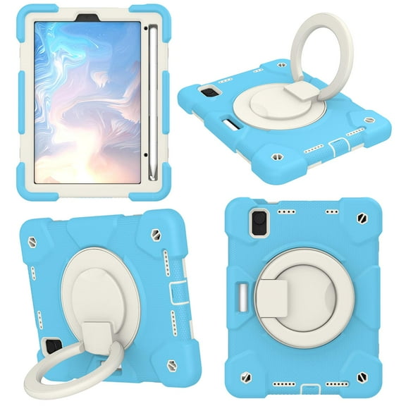 TECH CIRCLE Kids Case for Apple iPad mini 6th Gen 8.3-inch 2021 - Rugged Protective Handle Kickstand Shockproof Hybrid TPU PC Cover Shoulder Strap Pencil Holder Case for Apple iPad mini 6-Skyblue