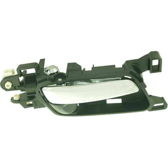 Interior Door Handle Compatible with 2013-2017 Honda Accord Front or Rear, Passenger Side Chrome Lever with Black Bezel