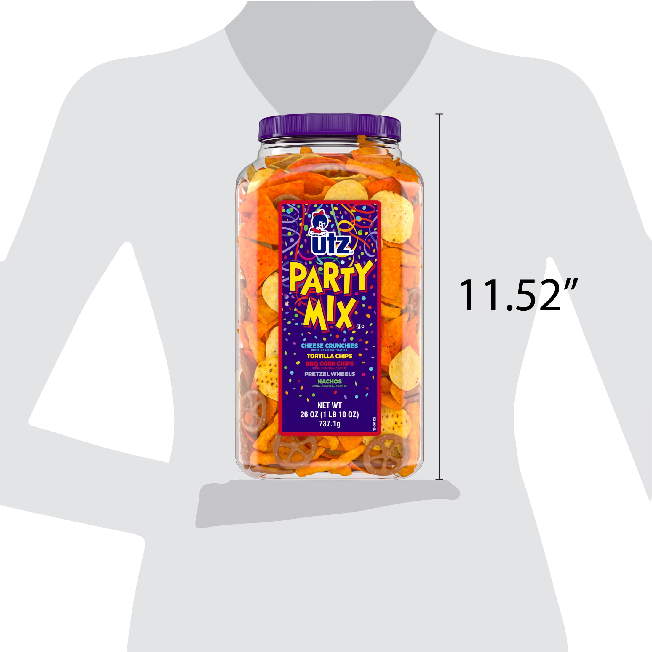 Utz Party Mix, 26 oz Barrel