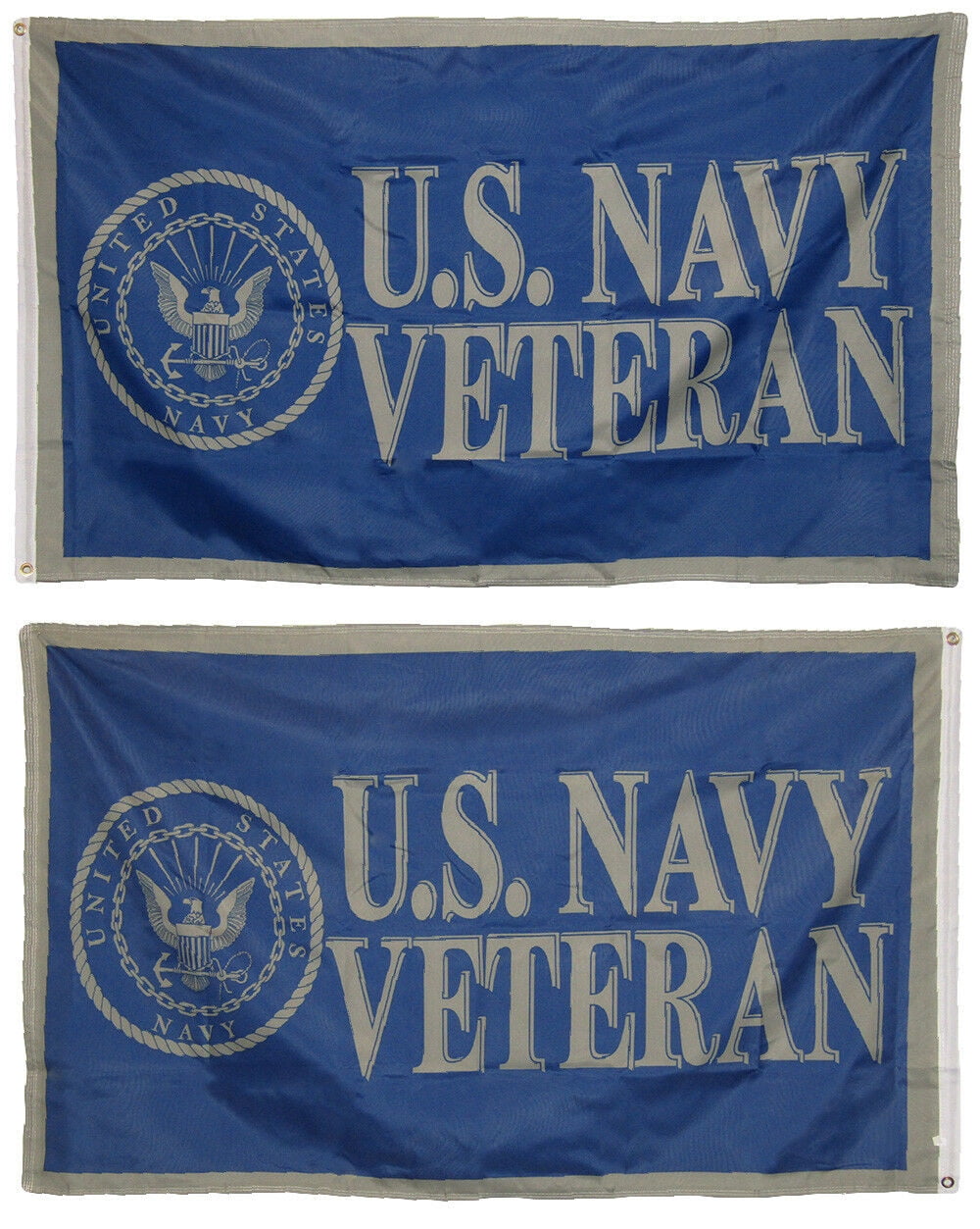 3x5 US Navy USN Veteran Vet 2ply Double Sided Polyester Flag 3x5