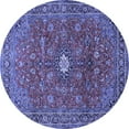 thumbnail image 1 of Ahgly Company Machine Washable Indoor Round Persian Blue Traditional Area Rugs, 6' Round, 1 of 4