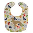 thumbnail image 1 of Italian Greyhound Pawprints Baby Bib, 1 of 1