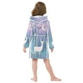thumbnail image 7 of FORMRS Niños Bathrobe Unisex Hooded Robe Soft Plush Pajamas Sleepwear, Size 7-9T, Purple Night Deer, 7 of 7