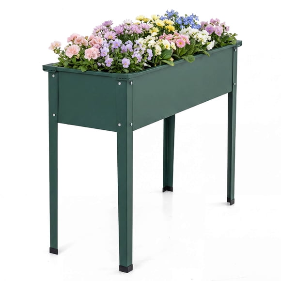 Costway 40"x12" Outdoor Elevated Garden Plant Stand Raised Tall Flower Bed