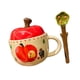 thumbnail image 5 of Taza de café de cerámica, taza de café creativa, reutilizable, taza de mañana, 420 ml con tapa y cuchara Oso, 5 of 9