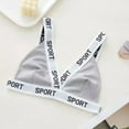 thumbnail image 3 of Brasieres de Mujer Bralette Triangular con Estampado de Letras Acanaladas para Mujer, sin Costuras, Cómodo, Elástico, Suave, sin Aros, para Uso Diario Grande, 3 of 3