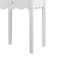 thumbnail image 2 of KAIFENG Minimalist White Curved Edge Nightstand Dual Storage Drawer And Lower Display Shelf, 2 of 6