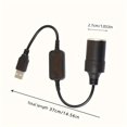 thumbnail image 4 of LEEYNEER 1pc 5V USB to 12V Car Plug Adapter Converter - with USB Port Car Accessories  Black  Compatible with 12V Car Socket  USB Charging Adapter | Stylish Design | Durable Structure  Ca, 4 of 6