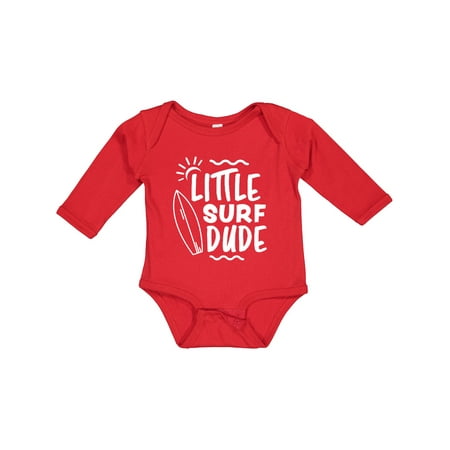 

Inktastic Little Surf Dude with Surfboard Gift Baby Boy Long Sleeve Bodysuit
