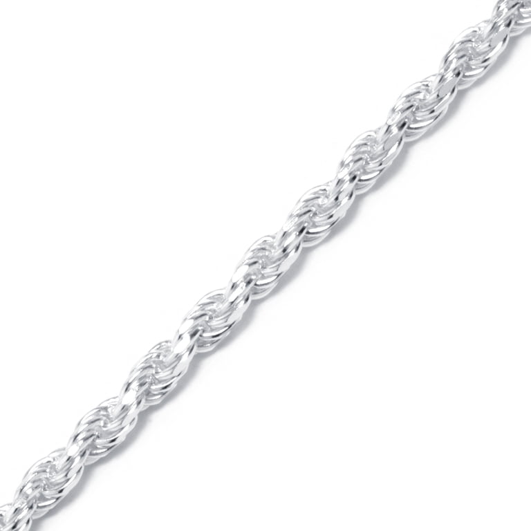 Marisol & Poppy Sterling Silver Rope Chain Necklace 20