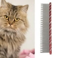 thumbnail image 1 of Pet Steel Combs, Static Stainless Steel Cat Comb with Comfortable Non Slip Handle Two Different Density Wire Teeth to Open Tangled Hair and Make Hair Fluffy, 1 of 7