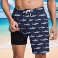 thumbnail image 2 of Pantalones Cortos para Hombre Cintura Elástica con Bolsillos Imprimir Vendaje Pantalones de Playa de Moda Casual para Hombres Primavera Verano Al Aire Libre, 2 of 6
